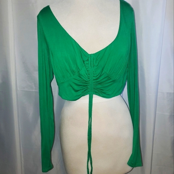 HOUSE OF HARLOW×REVOLVE YULIA TOP IN KELLY GREEN SZ XL - Picture 2 of 14